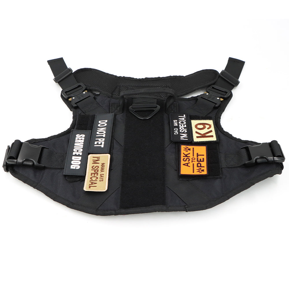 Dog Harness Patches Set 12 Hook And Loop Patches For Harnesses Do Not Pet Service In Training USA Flag Fall 2025 Gift