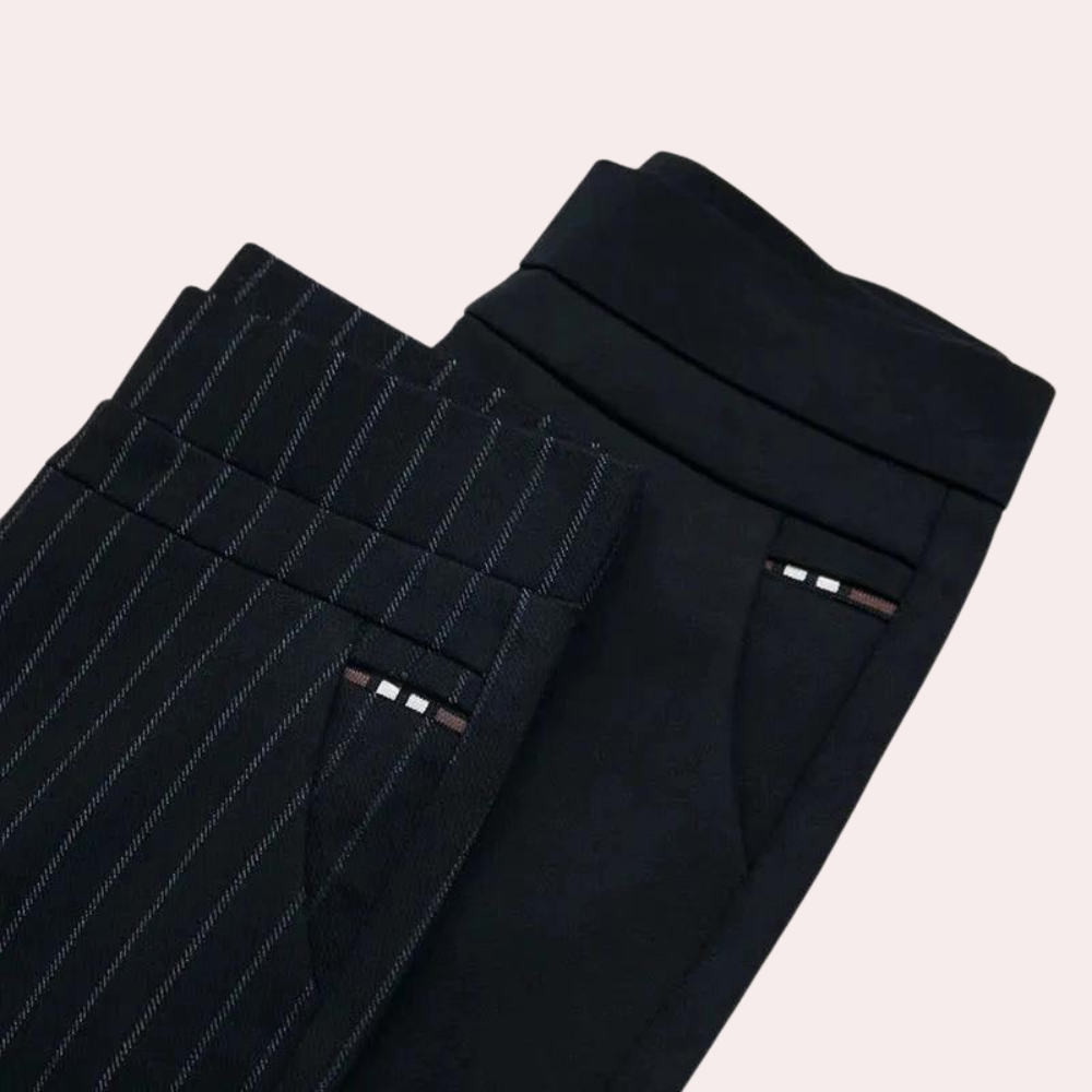 High Waist Black Stretch Pants for Women, Comfortable Versatile Office and Casual Wear, M-4XL