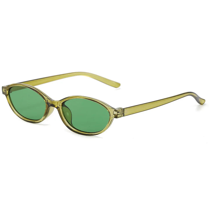 Lightweight women’s sunglasses – retro oval design, leopard print, for everyday wear