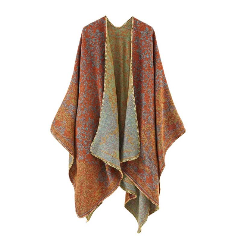 Soft Cozy Women Shoulder Wrap - Open Front Cotton Cashmere