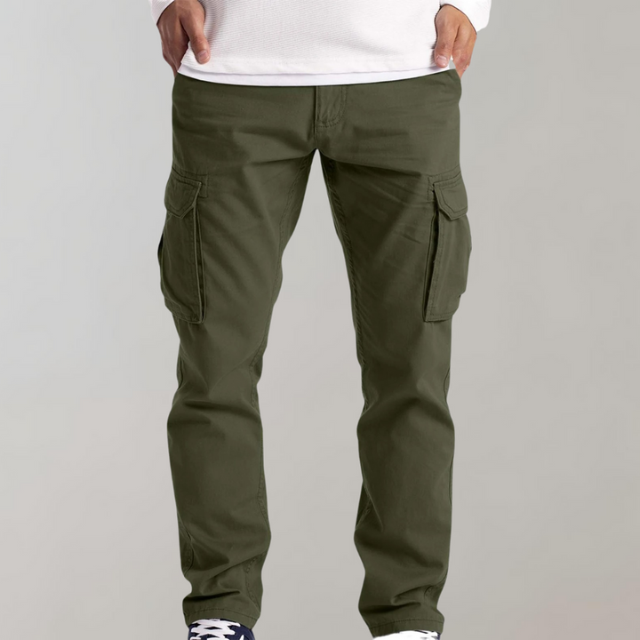 Mens Cargo Pants with Spacious Pockets and Comfortable Fit for Everyday Wear