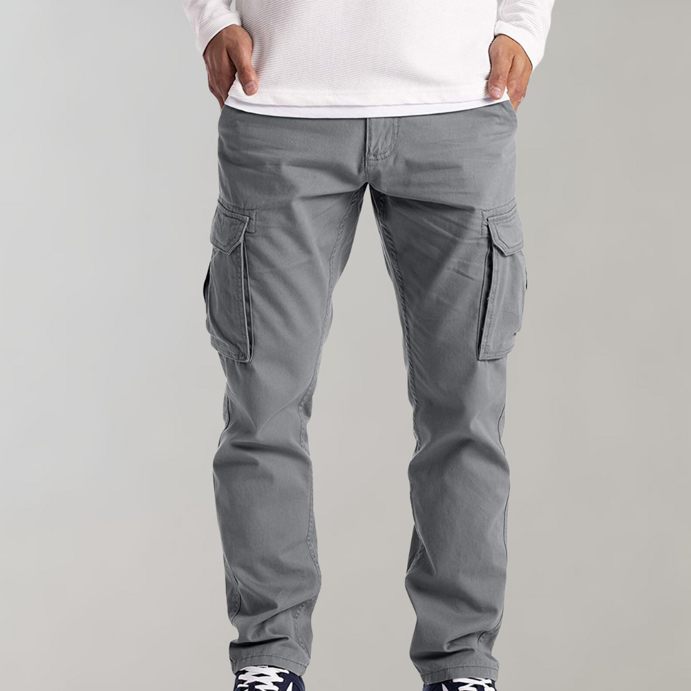 Mens Cargo Pants with Spacious Pockets and Comfortable Fit for Everyday Wear