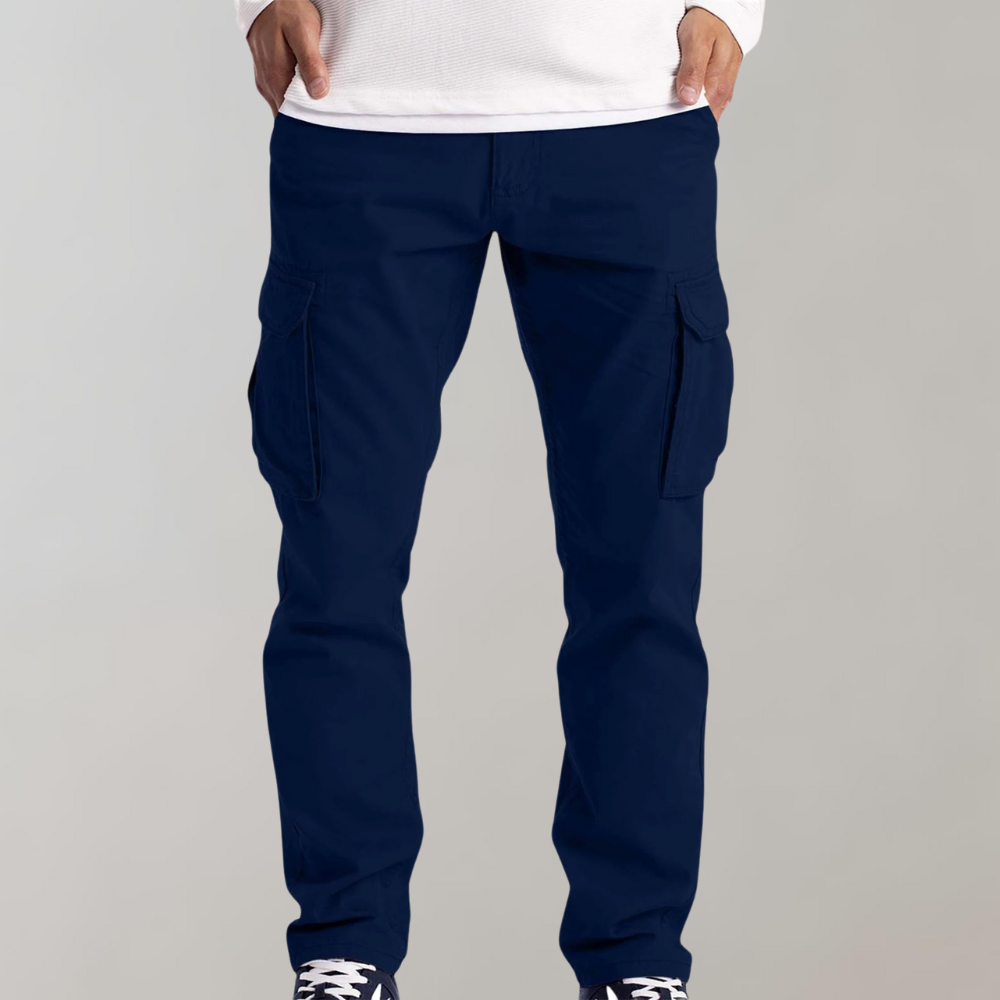 Mens Cargo Pants with Spacious Pockets and Comfortable Fit for Everyday Wear