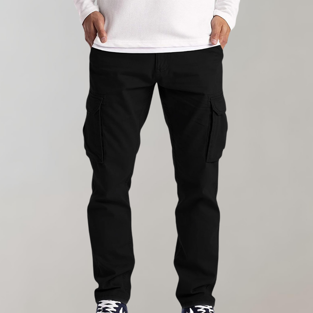 Mens Cargo Pants with Spacious Pockets and Comfortable Fit for Everyday Wear