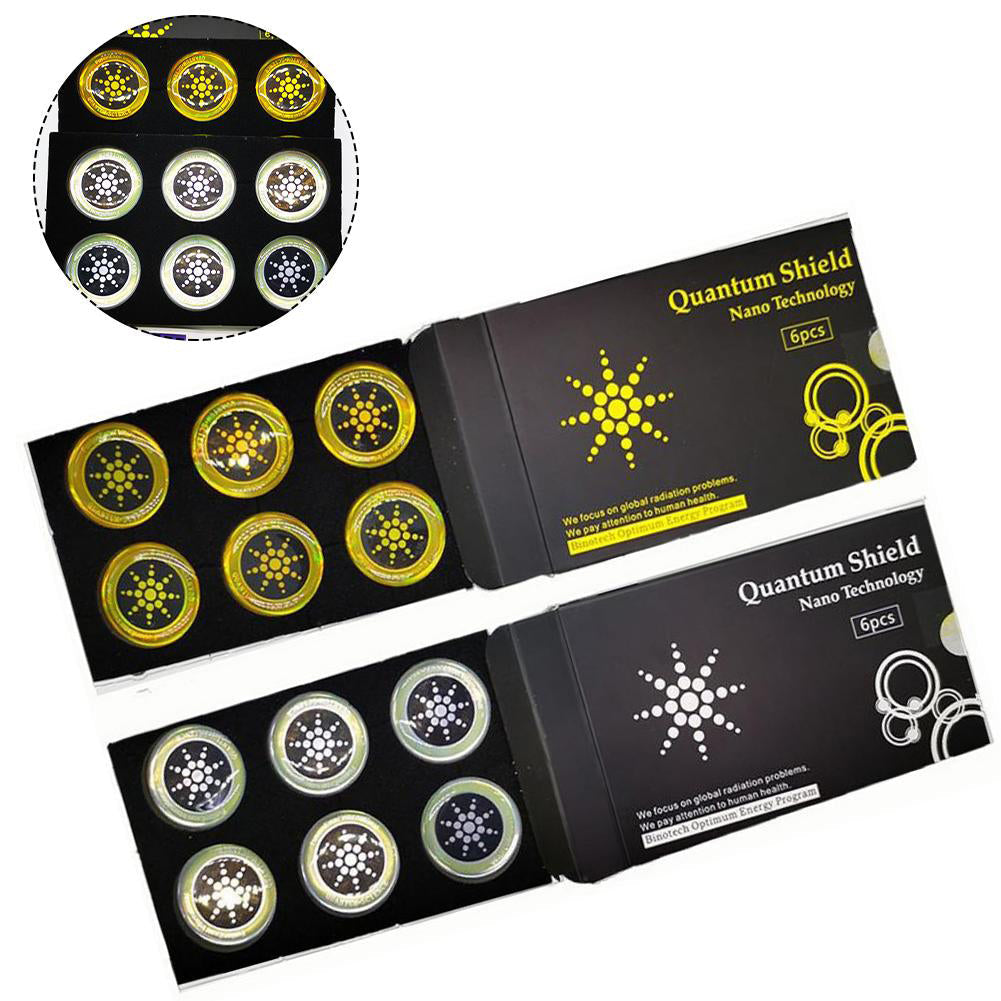 6-Pack EMF Sticker Anti Radiation Protection for Cell Phones, Tablets, Laptops, Routers