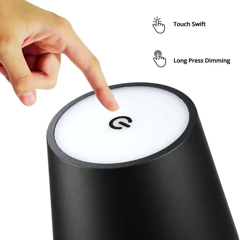 Touch-Control Rechargeable LED Lamp - 10 colours, Waterproof for Indoor and Outdoor Use