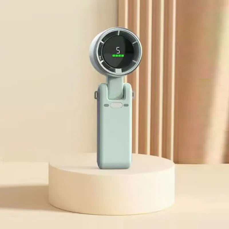 Portable Mini Fan, 180-Degree Folding Design, Battery Operated Hand Held Personal Fan with High-Speed Turbo Functionality