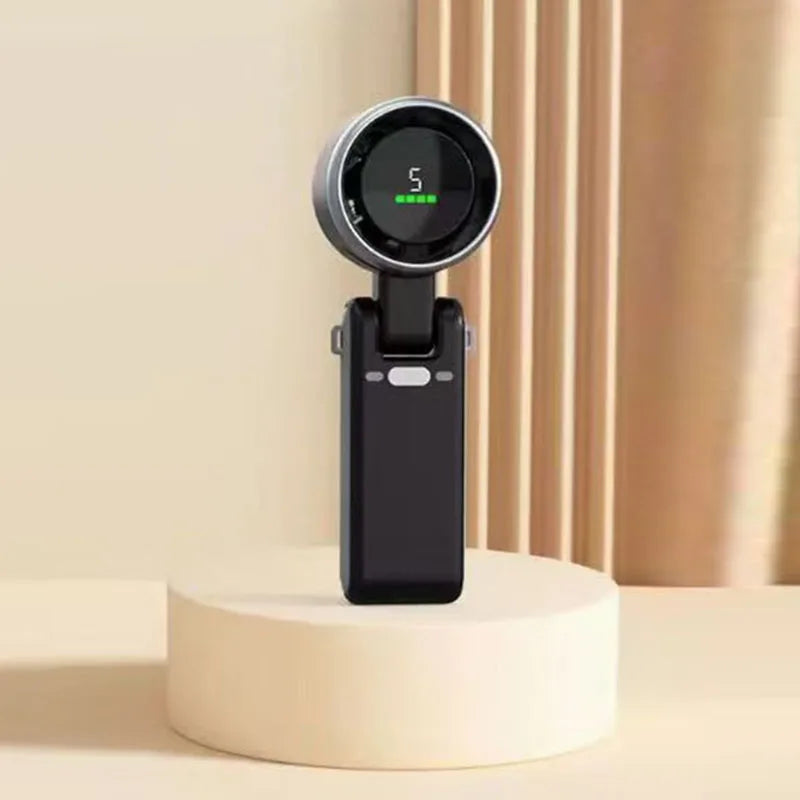 Portable Mini Fan, 180-Degree Folding Design, Battery Operated Hand Held Personal Fan with High-Speed Turbo Functionality