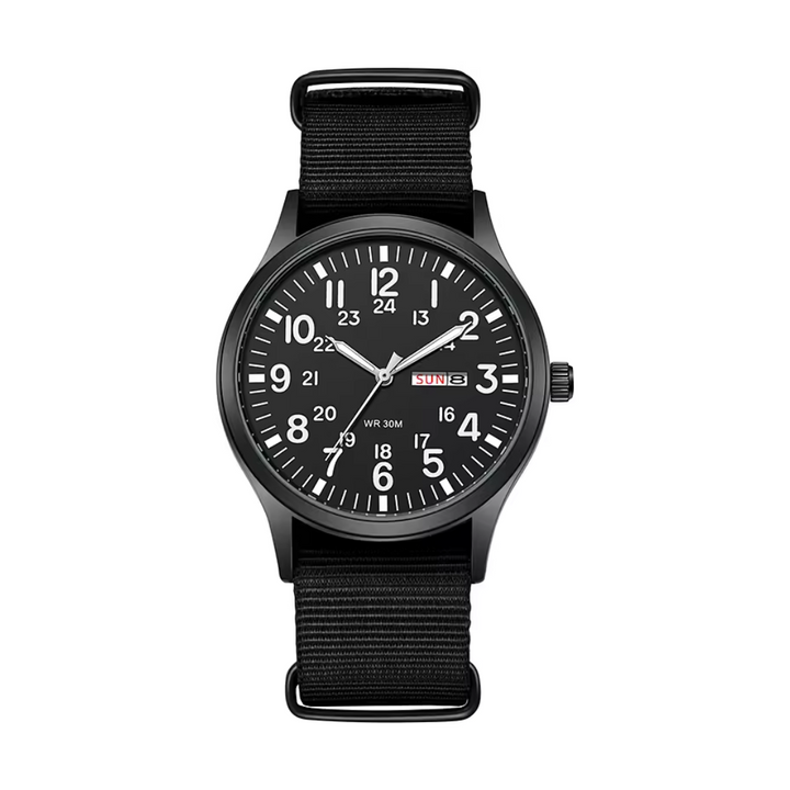 Durable Men’s Military-Style Watch – Waterproof, Scratch-Resistant, 42mm Dial – Green Black