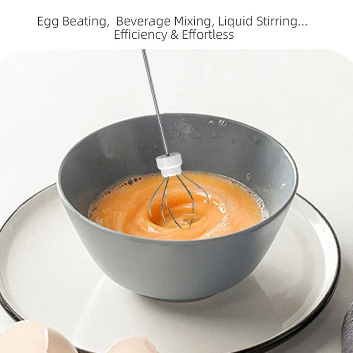 USB Rechargeable Electric Milk Frother 3-Speed – Handheld Foam Maker Egg Beater Coffee Drink Wand 2026