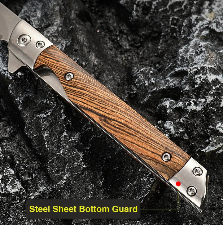 Damascus Pattern Folding Pocket Knife Stainless Steel – Outdoor Camping Multi-Purpose EDC 2026