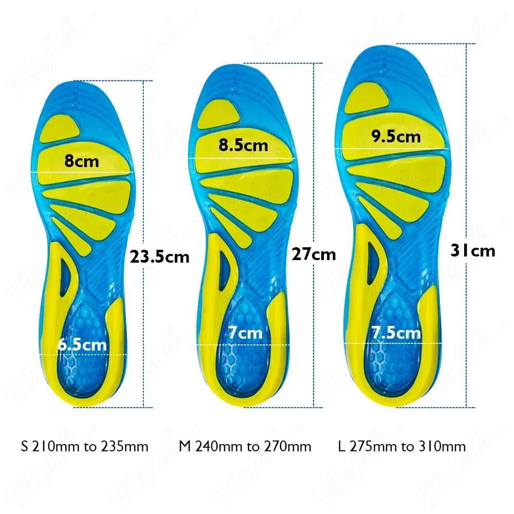 Gel Non Slip Shoe Insoles Silicone Massaging Orthotic Plantar Fascia Insole