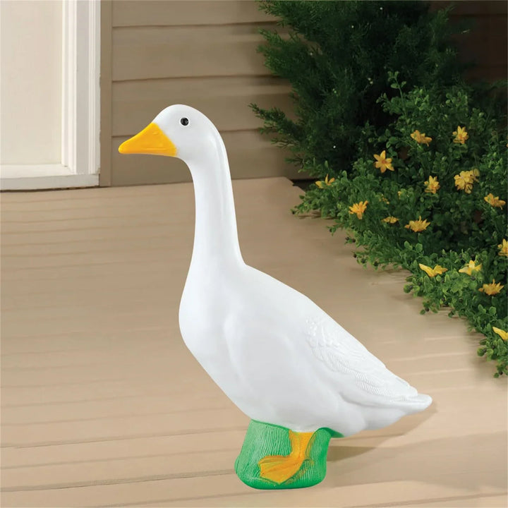 Goose Garden Statue 18cm White Outdoor Decor Landscape Animal Figurine Gift Spring 2026