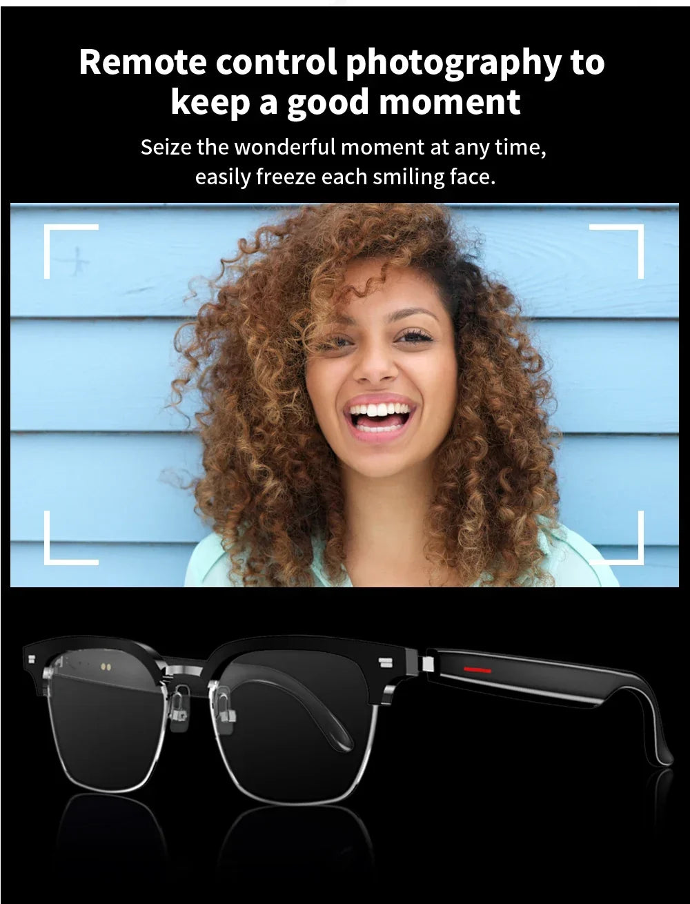 Smart Glasses Blue Light Polarized Audio Sunglasses