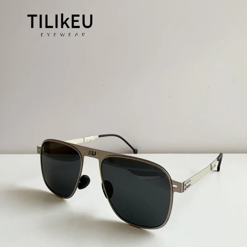 Sunglasses Polarized Pilot Style Foldable Steel Frame UV400 Protection for Driving and Fishing Summer 2026