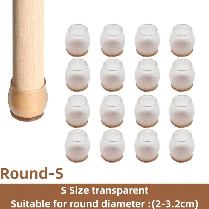 Silicone Non-Slip Furniture Leg Pads 16-Pack – Floor Protectors Chair Feet Leveling Mat 2026