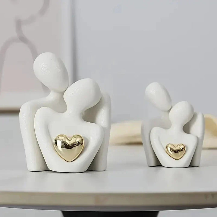 Love Embrace Statue White Plastic Romantic Figurine, Valentines Day Gift 2026 Cozy Bedroom Decor