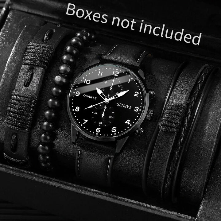 Quartz Watch And Bracelet Set Nylon Band Casual Gift
