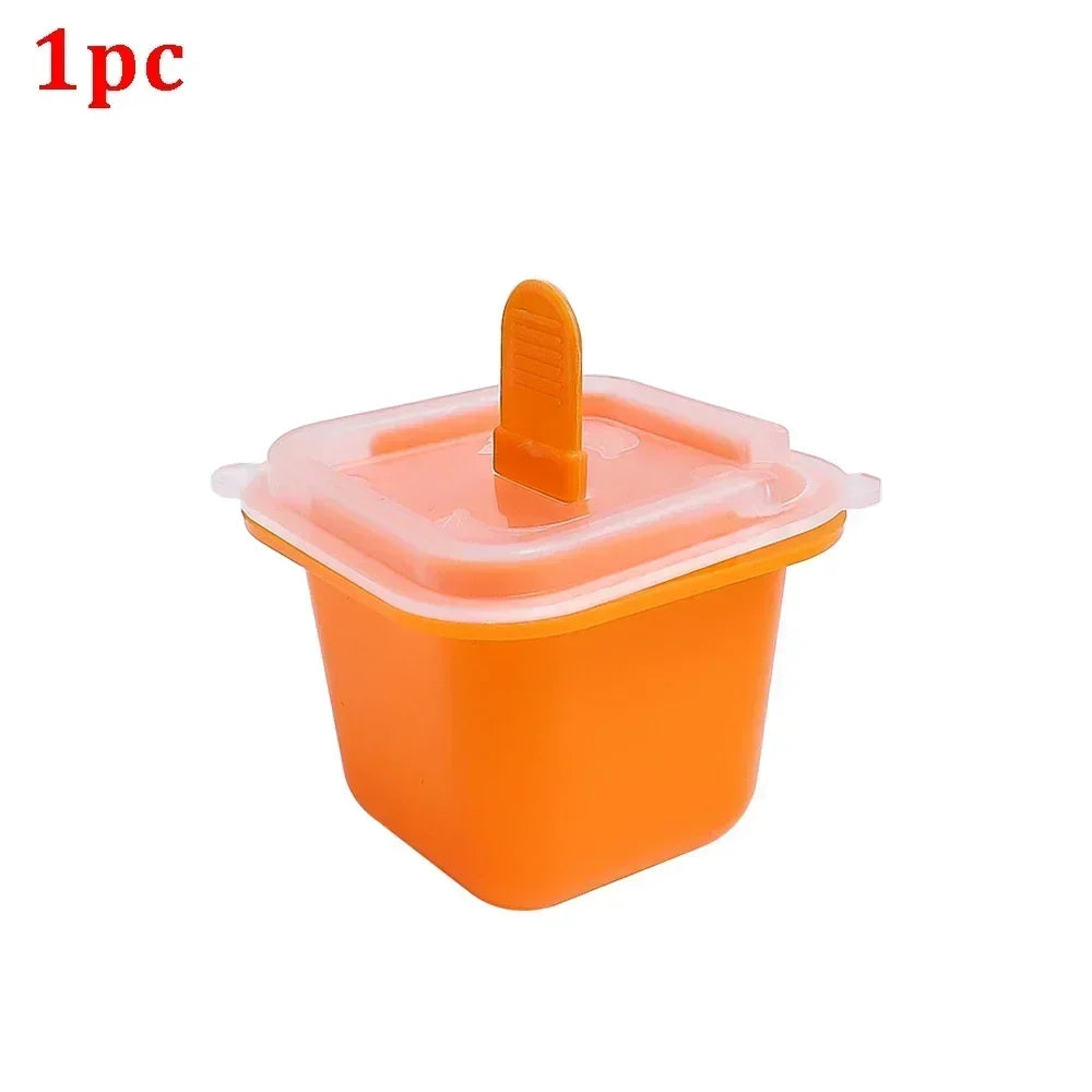 Food Grade Silicone Ice Cube Molds with Popsicle Sticks for Ice Cubes, Jellies, and Custom Treats - Stackable and Dishwasher Safe