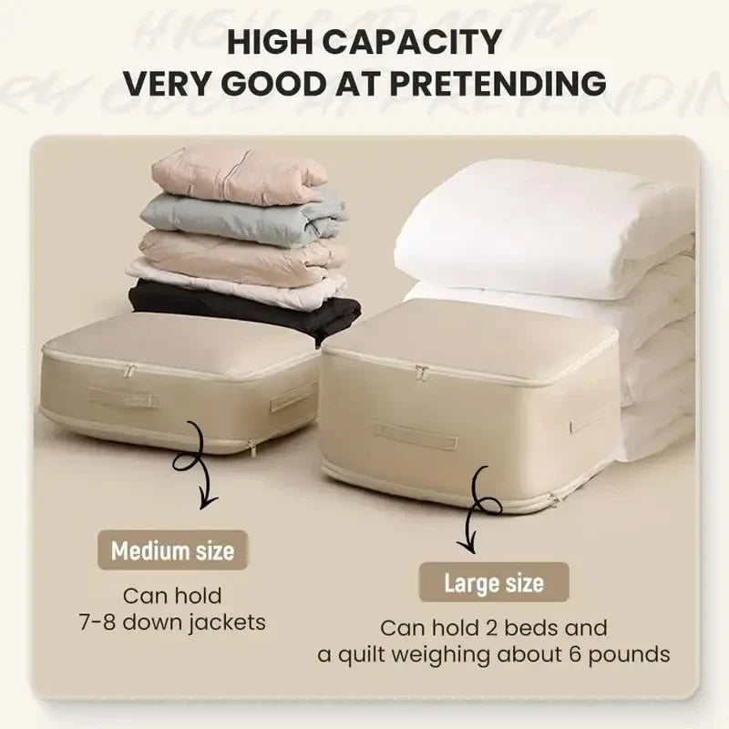 Large Capacity Compression Storage Bag - Home Organizers for Clothes &amp; Quilts, Moisture-Proof