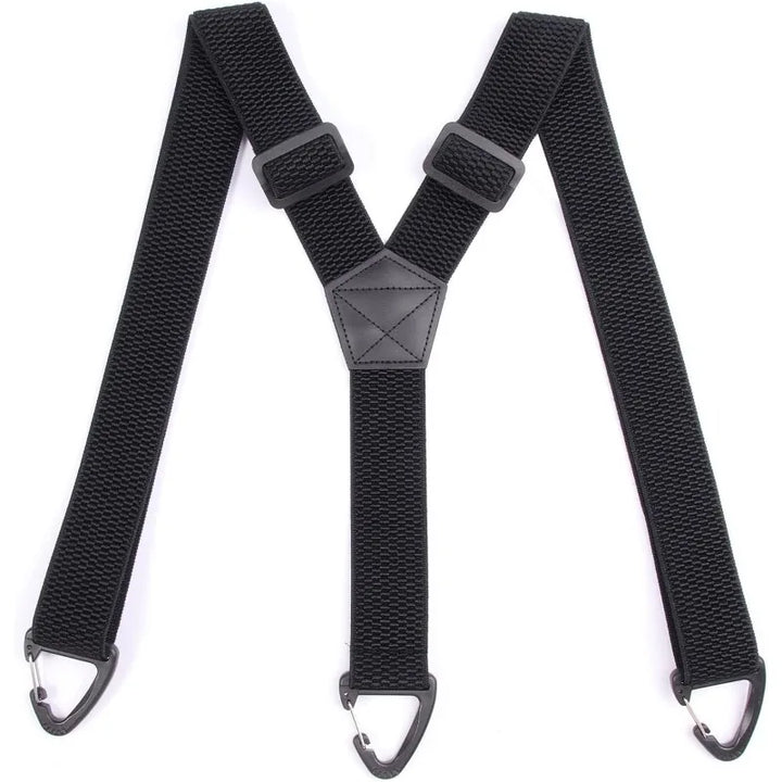Suspenders Black 3.8cm Wide Y-Back Elastic Work Braces Fall 2026 With Plastic Gripper Clasps