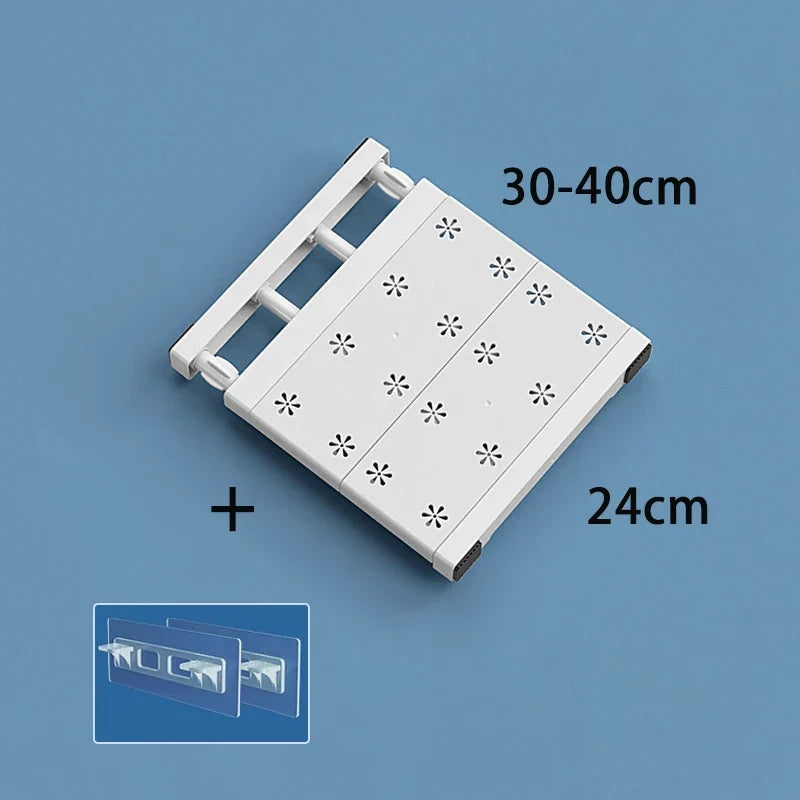 Wall-Mounted Adjustable Shelves - Home Organizers for Closet, Bathroom &amp; Kitchen Storage