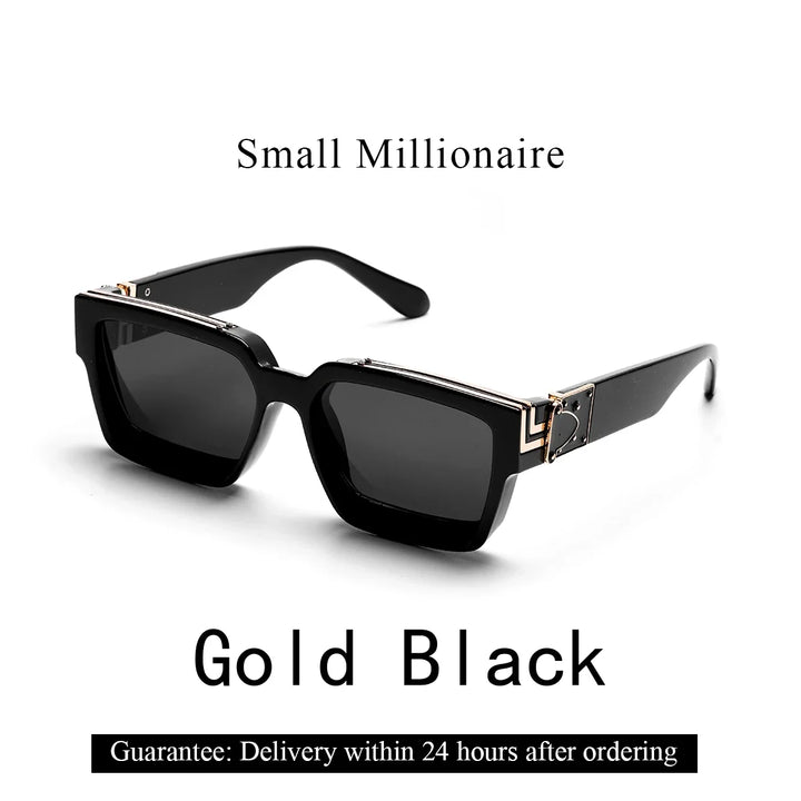 Sunglasses Black Retro Square Shades Luxury Fashion Eyewear Fall 2026 Trend Gift Idea
