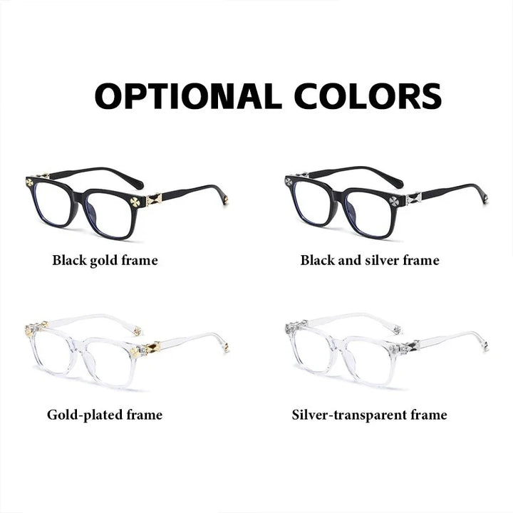 Blue Light Blocking Glasses - Oversized Frame Computer Eyewear With Rhinestone Decor, Fall 2026 Trend Gift