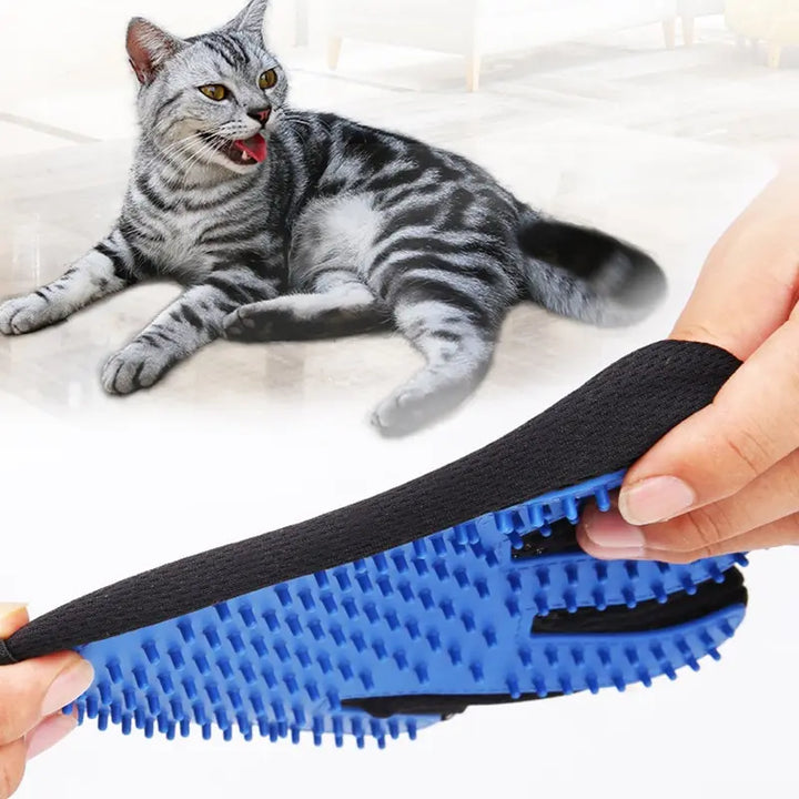 Silicone Pet Grooming Gloves for Cats &amp; Dogs - Hair Removal, Bathing &amp; Massage Tool