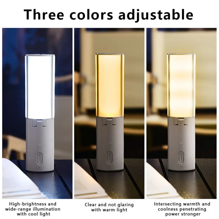 Folding Outdoor Camping Light Portable Lantern Rechargeable 3 Modes Dimmable for Tent Emergency Use