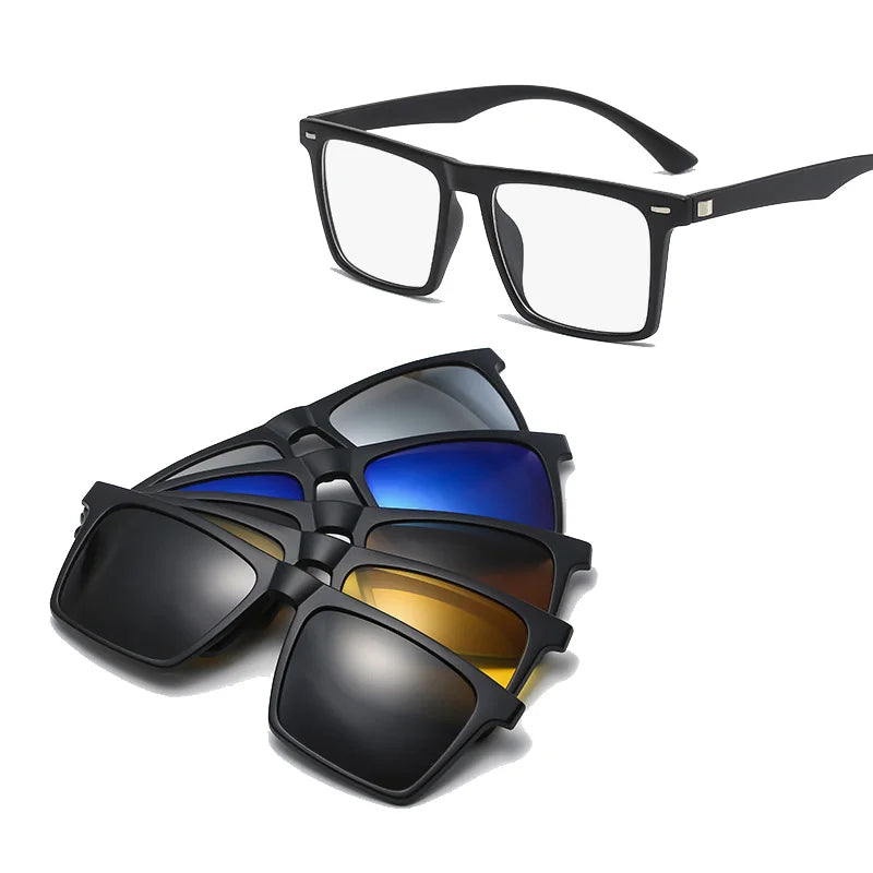 Magnetic Clip Sunglasses Interchangeable Lens Set 5 Lenses Polarized Prescription Ready Summer 2026 Gift