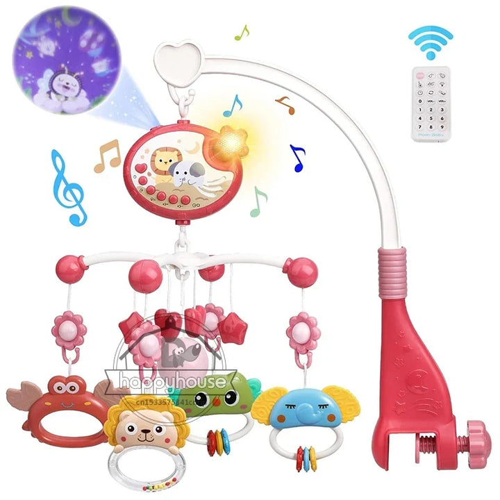 Musical Baby Mobile Projection Remote Newborn Sensory Toys