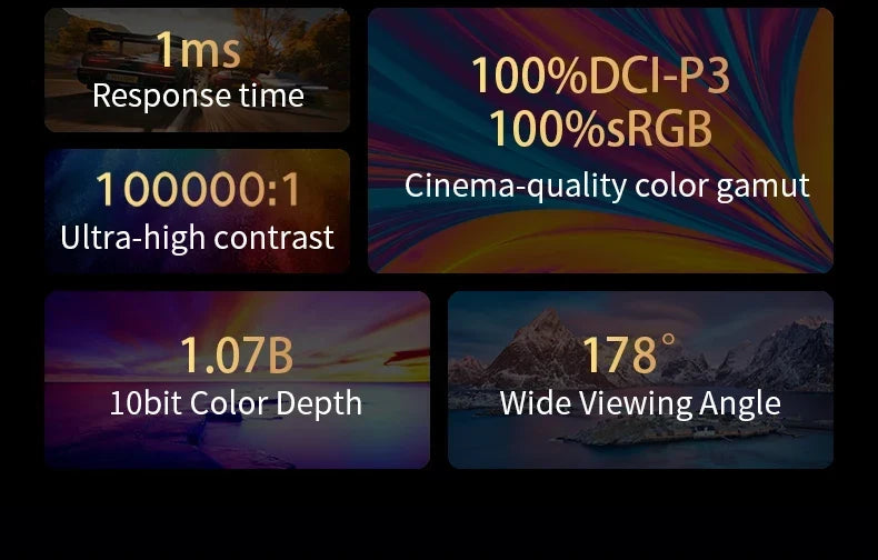 OLED 13.3 Portable Monitor Metal Frame Travel Display