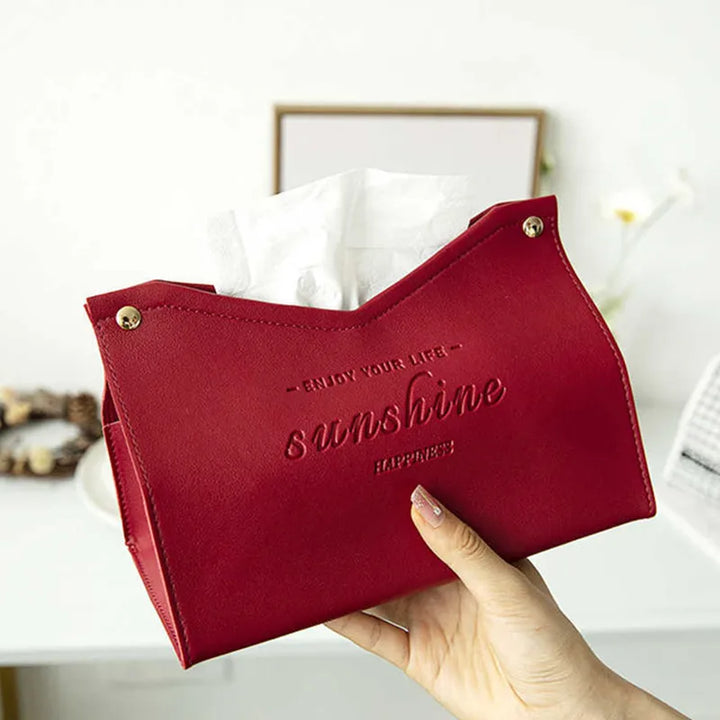 Leather Tissue Box - Nordic Car &amp; Home Decor, Large Storage Napkin Holder