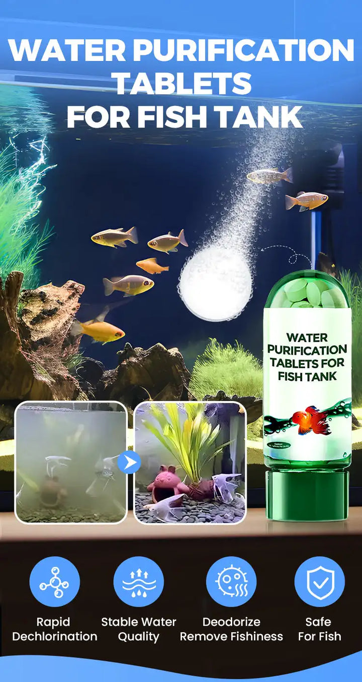 Aquarium Water Purification Tablets – Fast-Acting Fish Tank Clarifier Eco-Friendly 2026