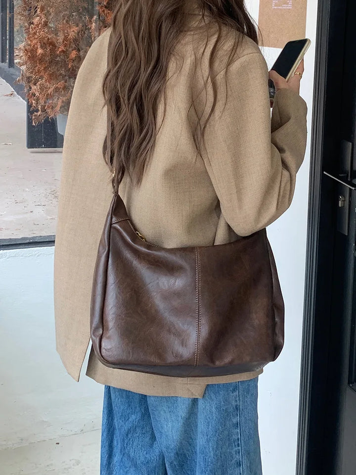 Soft Versatile Womens Hobo Bag - Slouchy, Faux Leather