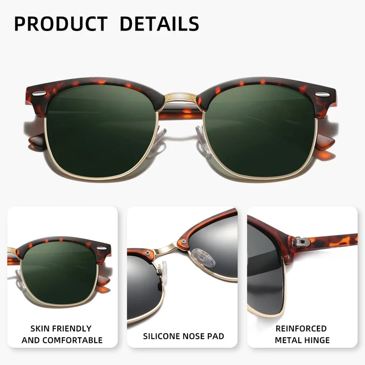 Sunglasses UV400 Polarized Square Frame – Unisex Outdoor Eyewear, TikTok Viral Fall 2026 Gift