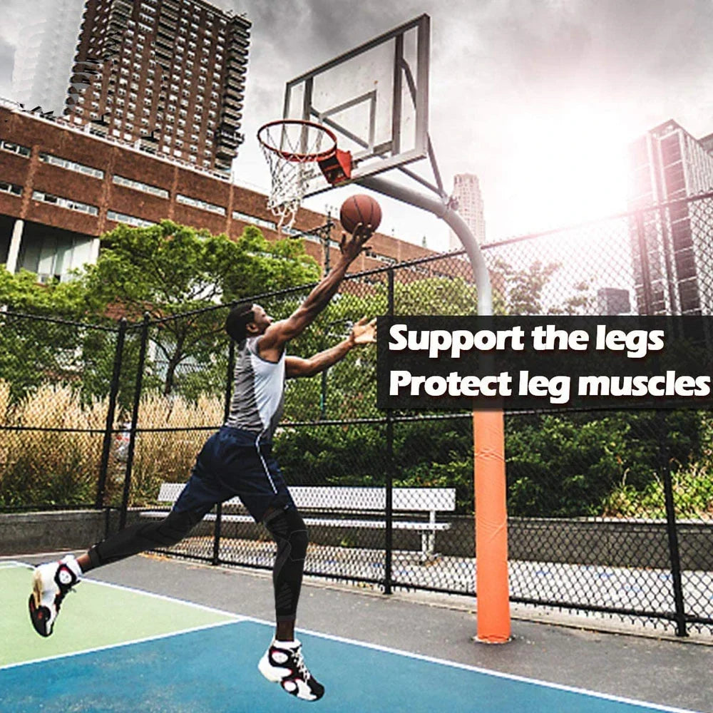 Full Leg Compression Sleeve Long Knee Support for Cycling Hiking Basketball – Pair 2026