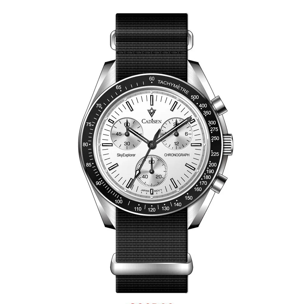 Quartz Chronograph Canvas Watch With Sapphire Crystal
