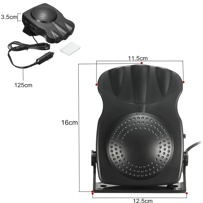 Car Heater 2 In 1 12V Portable Defroster Demister With Cigarette Lighter Winter 2025 Windshield Defog