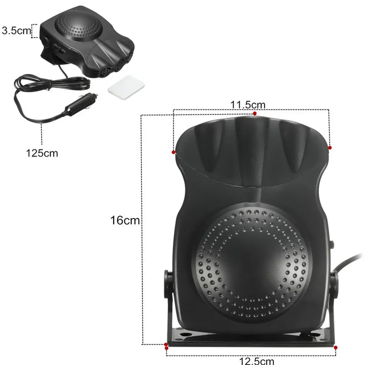 Car Heater 2 In 1 12V Portable Defroster Demister With Cigarette Lighter Winter 2025 Windshield Defog