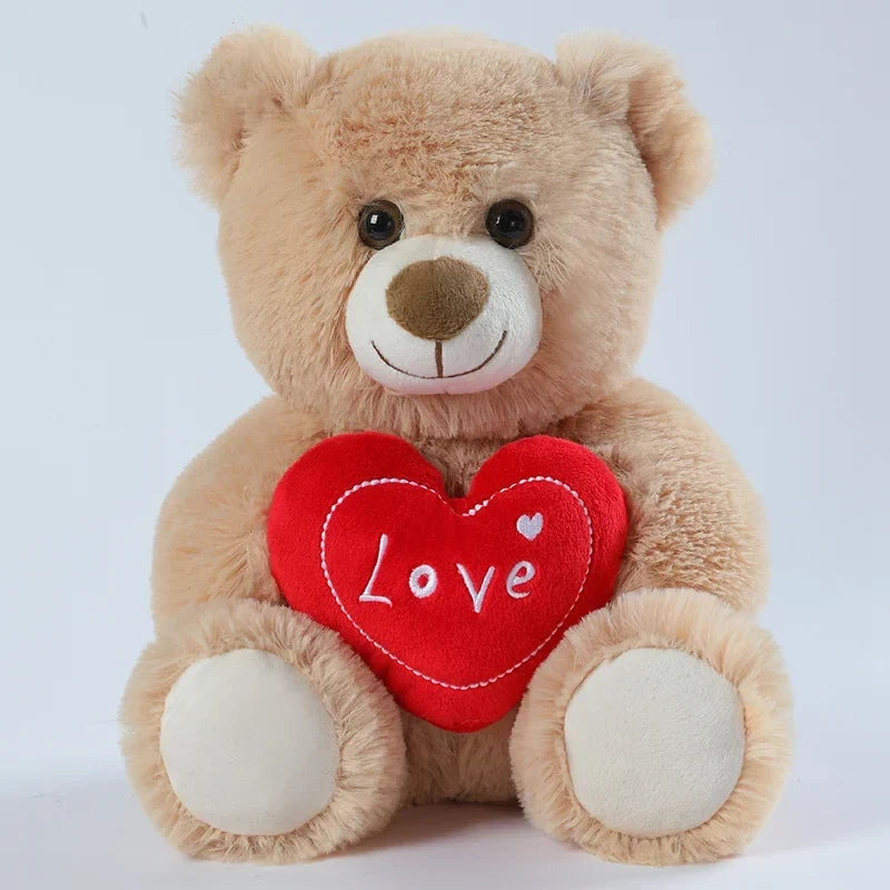 Teddy Bear Plush Toy Heart Hug Gift 2026 Valentine Gift For Kids Huggable Bear Soft Plush