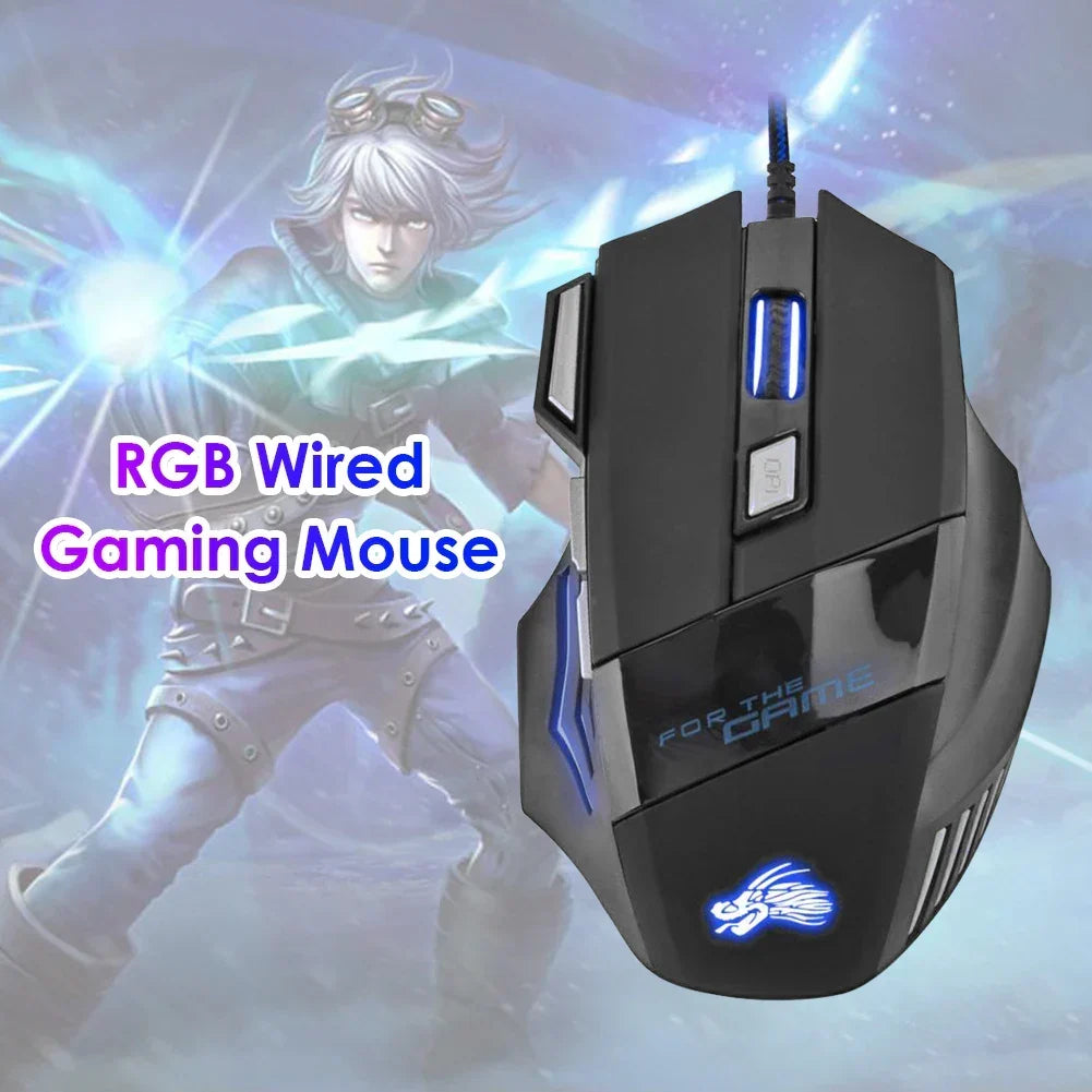 Usb Wired Gaming Mouse 7 Button Backlit Ergonomic Comfort