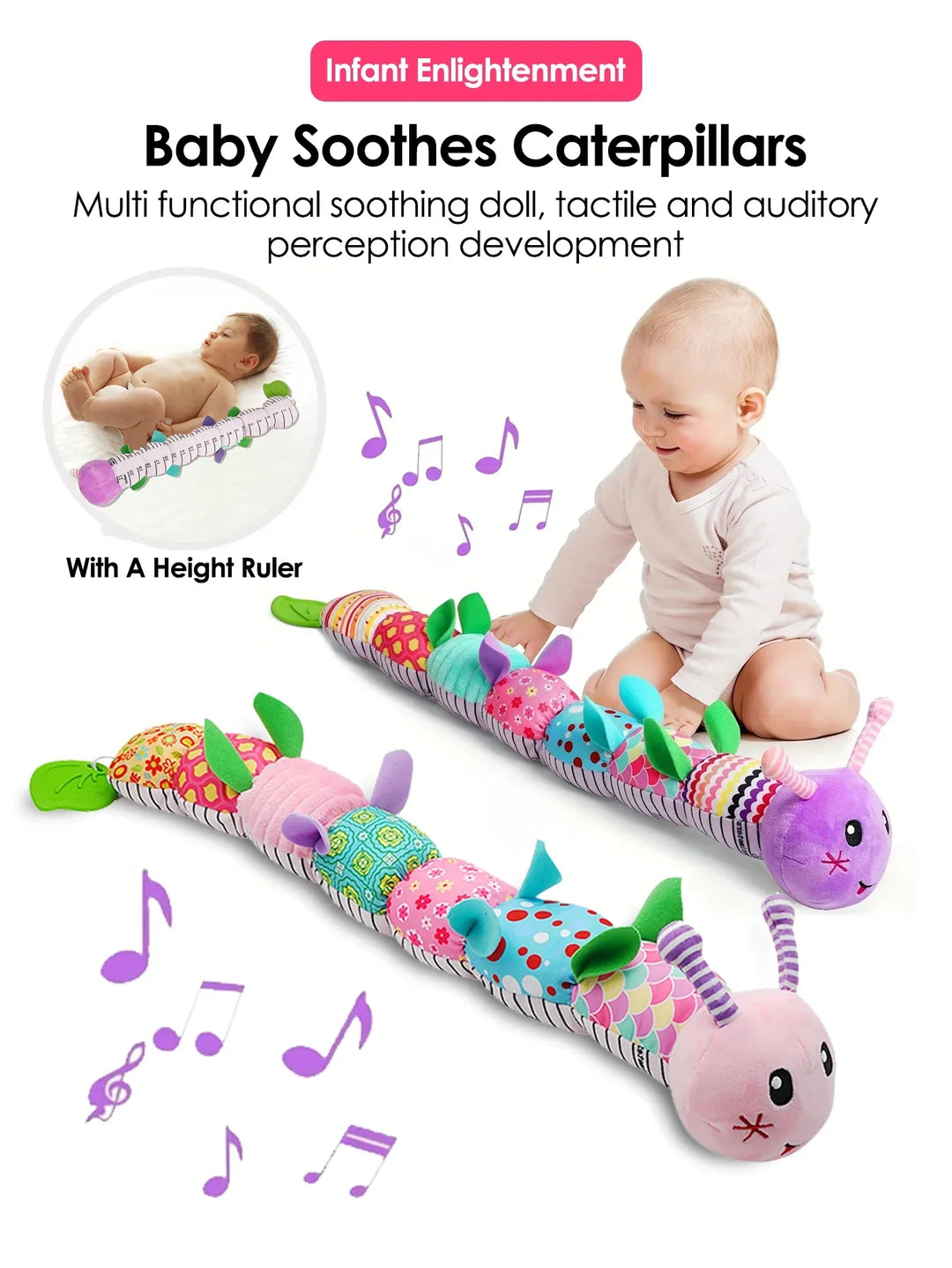 Soft Giraffe Baby Rattle Hanging Plush Newborn Sensory Toys