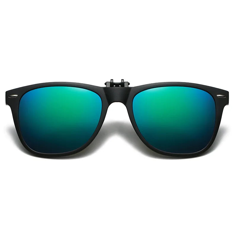 Night Vision Clip-On Sunglasses – Polarized Photochromic UV Anti-Glare Driving Goggles, Vintage Square Style, Fall 2025 Safe Driving