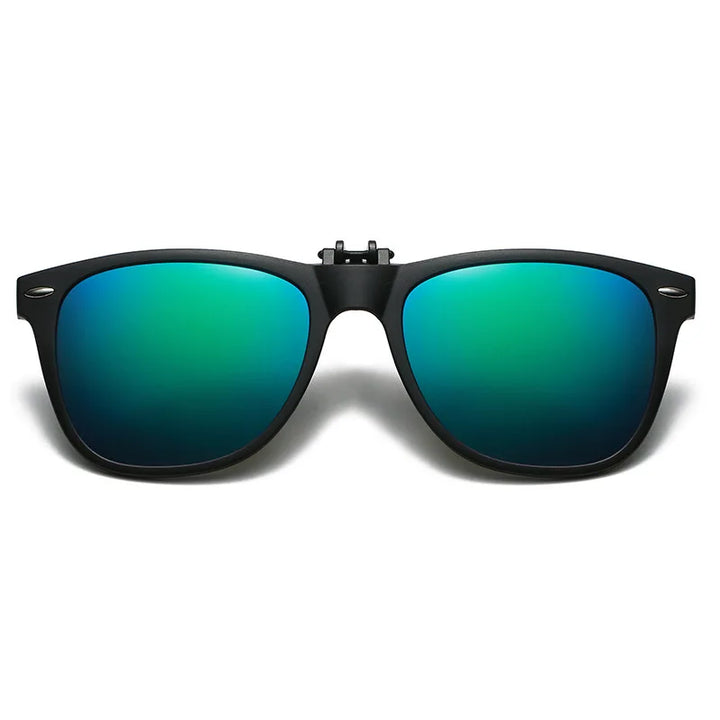 Night Vision Clip-On Sunglasses – Polarized Photochromic UV Anti-Glare Driving Goggles, Vintage Square Style, Fall 2025 Safe Driving