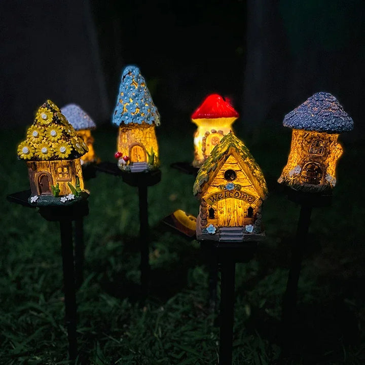Solar Fairy Lights House Shaped Lawn Lamp Outdoor Waterproof LED Garden Decor Fall 2026 Gift Idea