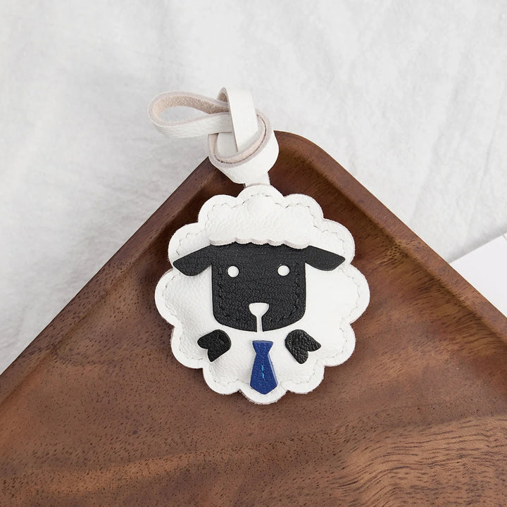Leather Bag Charm No Face Keychain Black Cozy Cute Gift