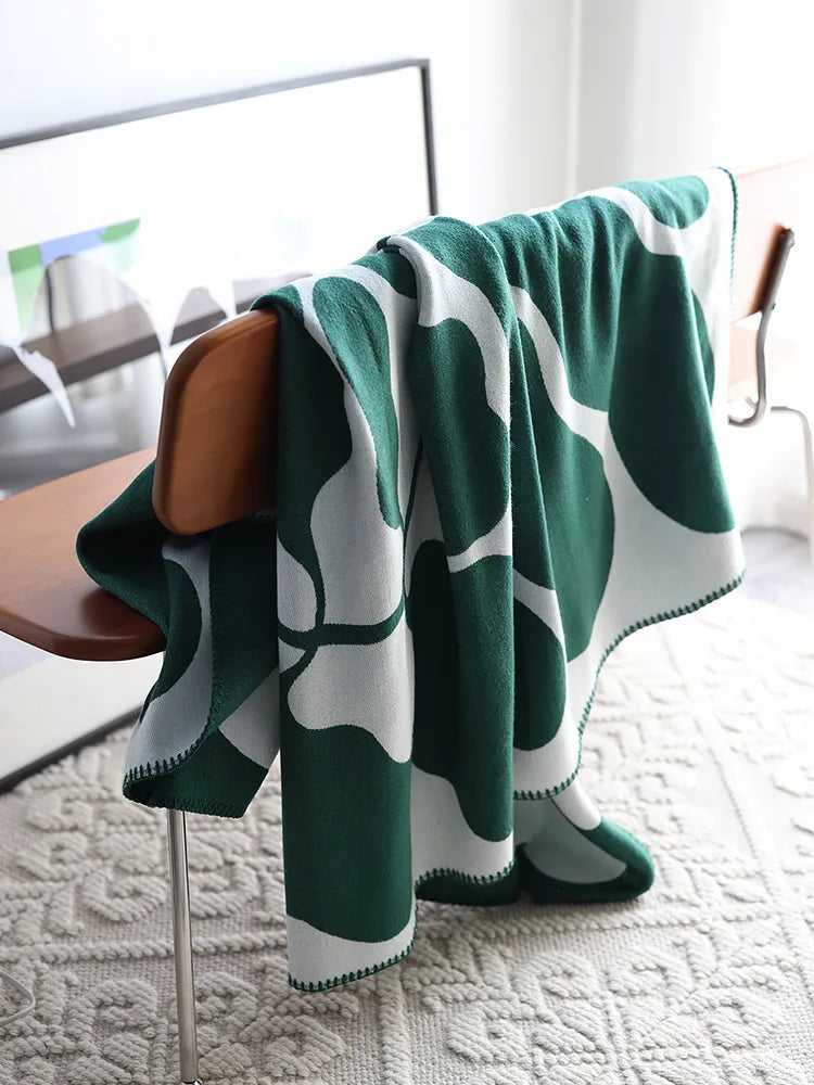 Jacquard Imitation Cashmere Throw Blanket – Soft Luxury Sofa Bedspread Nordic Geometric Shawl Home Decor 2026