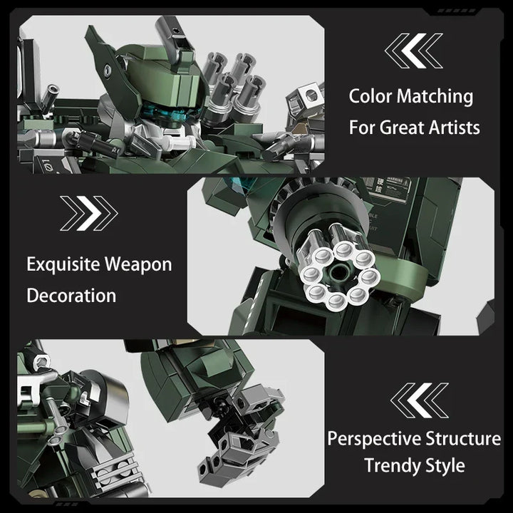 Mecha Building Set Mech Warrior Battle Robots Kit Fall 2025 Gift for Kids and Adults Creative STEM Play